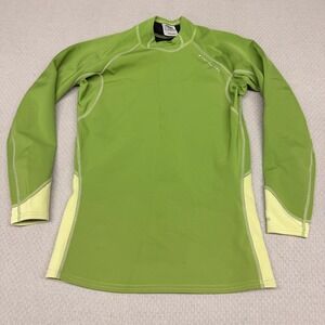 NRS Hydro Skin Neoprene Wet Suit Top Large Green Long Sleeve Scuba Surf